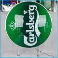 Outdoor round beer display acrylic led advertising light box